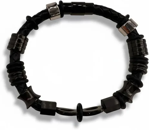 Miniatura 8 de Men’s Leather Bracelet – Stainless Steel Clasp, Adjustable Wrap Design, Stylish Jewelry Gift for Him