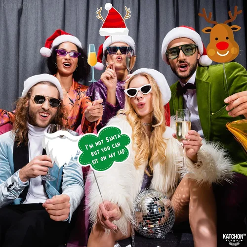 Miniatura 8 de KatchOn, Kit de accesorios para cabina de fotos de Navidad, grande, paquete de 36 Accesorios de fotos de Navidad para fotografía Accesorios