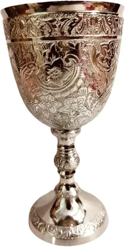 Miniatura 2 de BONA FIDE - Vaso de latón puro de calibre pesado, copa de cáliz de latón puro, copas de champán de alta calidad, vaso para beber vino, vasos