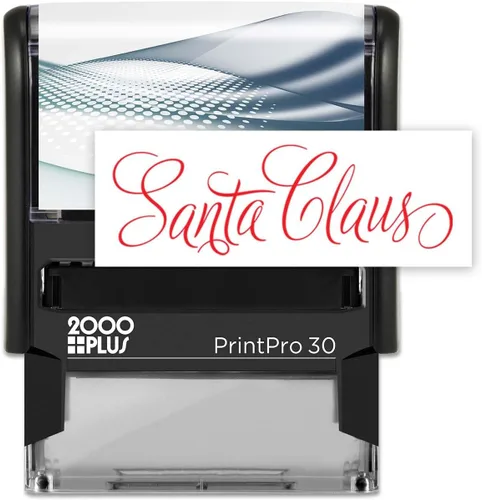 Miniatura 7 de Sello Negro del Polo Norte/Navidad Sello de Goma Autoentintado para Sobres / 13/16" x 2 3/16" Impresión de Silueta de Reno Negro/Cartas
