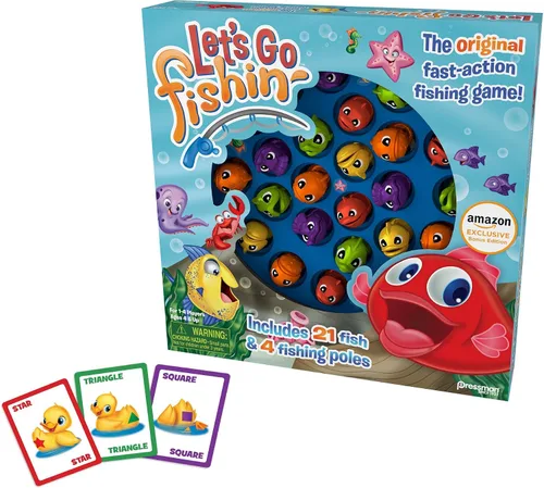 Miniatura 6 de Pressman Toys Amazon Exclusive Bonus Edition Let's Go Fishin' - Incluye Lucky Ducks Make-A-Match Game!