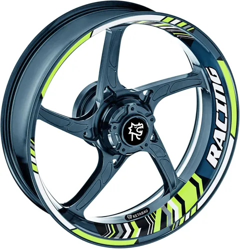 Miniatura 11 de KETABAO Paquete de calcomanías para llantas de rueda de 17 pulgadas compatibles con ZX10R ZX10RR ZX6R 636 Z900 Z1000 Z650 Ninja 400 18 19 azul