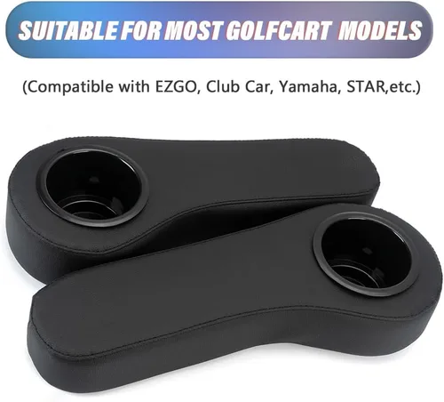 Miniatura 2 de PIT66 Kit de reposabrazos para asiento trasero de carrito de golf con portavasos, compatible con accesorios EZGO/Club Car/Yamaha/carrito de golf,