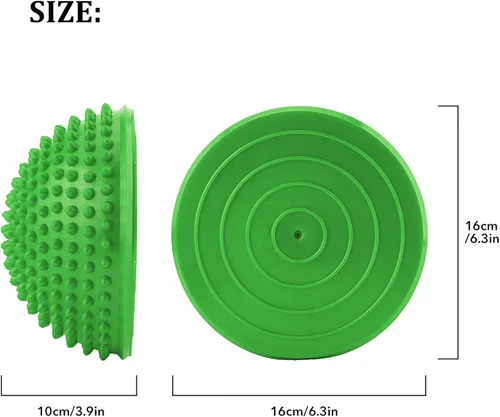 Miniatura 5 de Bola del masaje del pie, bolas inflables de la yoga de la mitad del PVC, punto del masaje Fitball ejercicios fitness entrenador