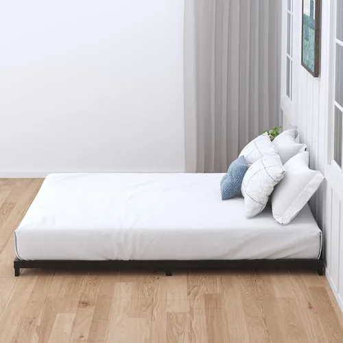 Miniatura 6 de Nailsong Base de Cama de 4 Pulgadas Tamaño Completo de Bajo Perfil, Base de Cama de Metal Tamaño Completo sin Necesidad de Somier, Metal Resistente