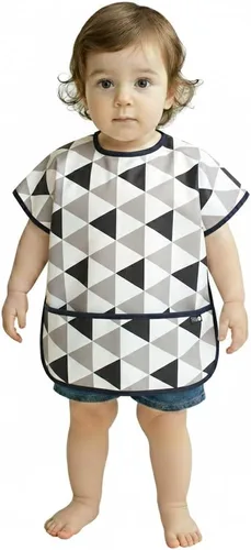 Miniatura 39 de Plie Short Sleeve Waterproof Bib for Toddlers – Easy Clean Feeding Apron for Mealtime, Daycare, Self-Feeding, Lightweight