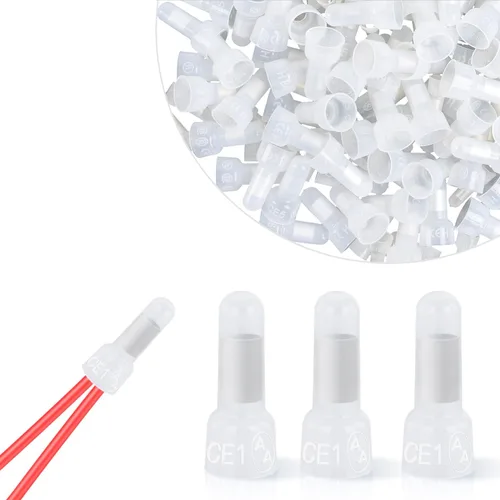 Miniatura 11 de Nilight Kit surtido de terminales aislados con grifo T y cable sin soldadura de empalme rápido, 100 unidades 22-18 18-14 12-10 AWG T Tap 100