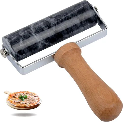 Tianman Rodillo para pizza, rodillo de mármol antiadherente tipo T, para hornear tortillas, galletas de pizza y otras galletas de cocina para Tipo 1