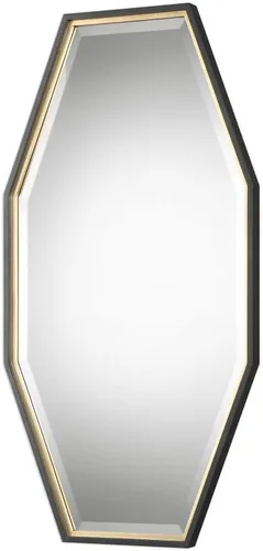Miniatura 5 de Uttermost Savion Espejo de pared dorado y espresso de 24 x 46 pulgadas