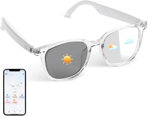 Miniatura 16 de AI Smart Glasses with ChatGPT, Bluetooth Glasses for Women & Men, Free App, AI Translation Glasses with 164 Languages, Photochromic Lenses