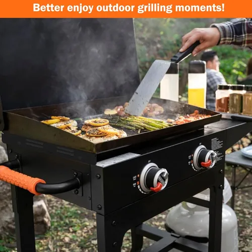 Miniatura 7 de Protectores de viento para parrilla Blackstone de 22 pulgadas, accesorios magnéticos de acero inoxidable para parrilla Blackstone y campamento