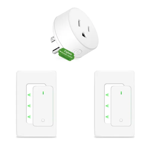 Miniatura 22 de NineLeaf Interruptor de salida remoto inalámbrico, interruptor de lámpara remoto, interruptor decorativo de enchufe de luz de encendido y apagado