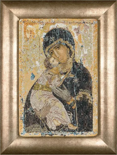 Miniatura 10 de Thea Gouverneur - Kit de punto de cruz contado - Nuestra Señora de la Ayuda Perpetua - Aida - 18 unidades - Kit de bordado para adultos - Hilos