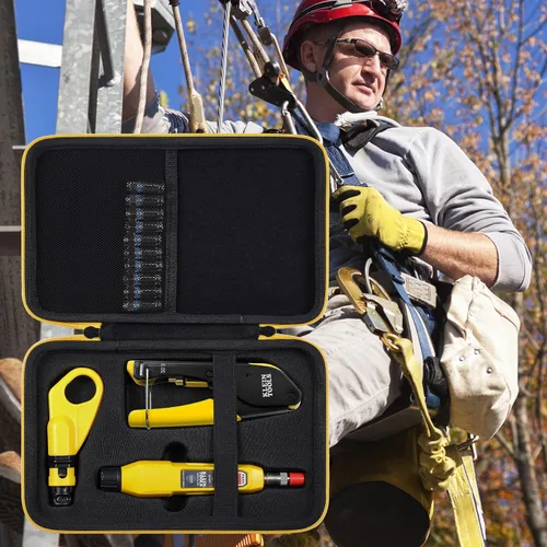 Miniatura 7 de Aenllosi Funda de transporte rígida de repuesto para herramientas y conectores de cable coaxial Klein Tools VDV002-818, soporte personalizado