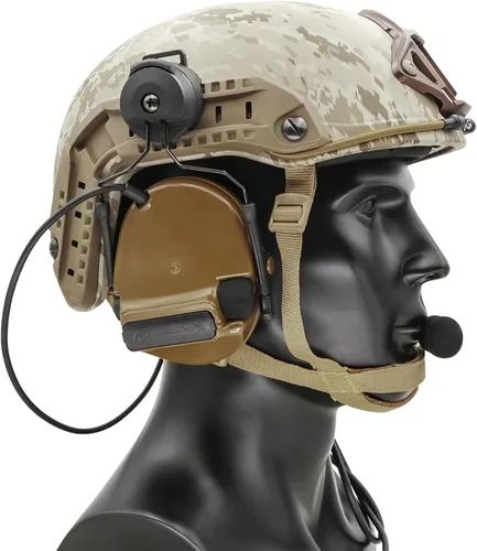 Miniatura 6 de HEARFALCOM Comta III Auriculares Tácticos para Casco Adaptador de Riel ARC Soporte de Disparo con Cancelación de Ruido