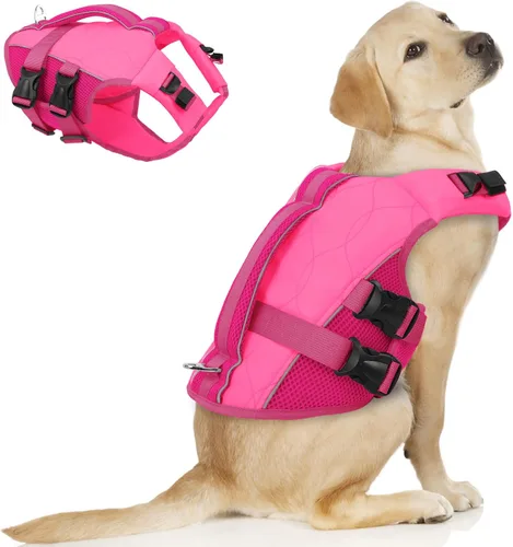 Miniatura 9 de ASENKU Chaleco salvavidas para perros, chaleco de natación para perros de alta flotación con asas de rescate para perros pequeños, medianos