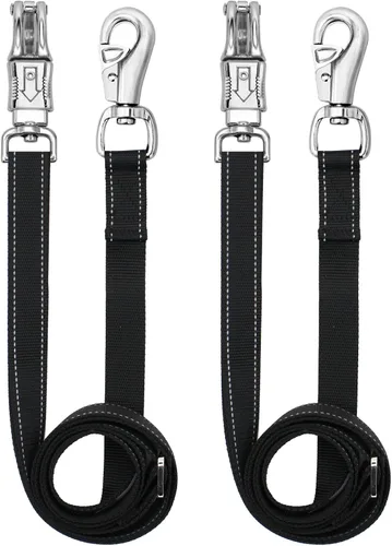 Miniatura 10 de Cross Ties for Horse,Heavy Duty Nylon Trailer Tie with Strong Panic Snap and Bull Snap,Adjustable Length from 45.2" to 78.7",Professional Horse Azul