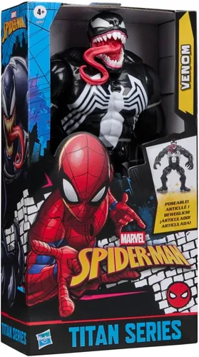 Miniatura 5 de Marvel Spider-Man Titan Series Venom Deluxe figura de acción, juguetes de superhéroes a escala de 12 pulgadas (11.8 in) para niños a partir de 4 años