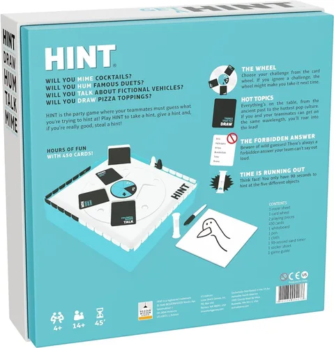 Miniatura 3 de Bezzerwizzer HINT - Juego de fiesta (edición estadounidense), un divertido y creativo juego de insinuaciones para horas de risa y entretenimiento.