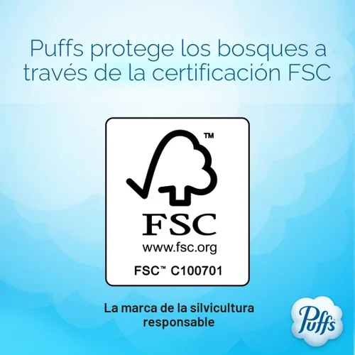Miniatura 11 de Puffs - Pañuelos faciales ultra suaves, 1 caja de tamaño familiar, 124 pañuelos faciales por caja