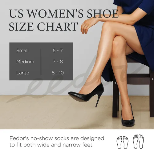 Miniatura 6 de Eedor - Calcetines invisibles para mujer, antideslizantes, de corte bajo