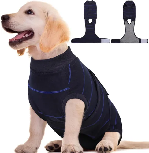 Miniatura 15 de Kuoser - Traje de recuperación para cirugía de perro, traje de recuperación suave y transpirable para perros, para esterilización femenina
