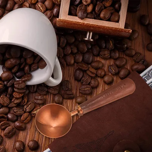 Miniatura 9 de Easyworkz Diego - Cafetera de café expreso de acero inoxidable de 6 tazas de 10 onzas, con cuchara de café retro de acero inoxidable con mango