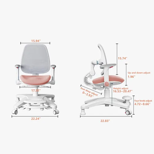 Miniatura 7 de FCD Escritorio y silla para niños, juego de escritorio y silla de estudio ergonómico, multifuncional, ajustable, mesa de dibujo y estación