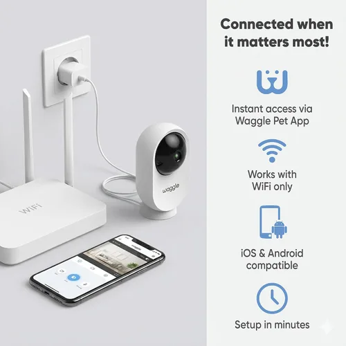Miniatura 5 de Waggle Mini cámara RV – Cámara de seguridad inalámbrica HD de 1080p para caravanas – Tarjeta SD integrada (128 GB), audio bidireccional, visión