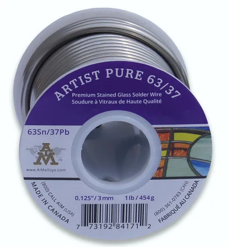 Miniatura 6 de AIM Artist Pure 60/40 Soldadura de vidrieras, 0.125 pulgadas, 1 lb (3 mm / 454 g)
