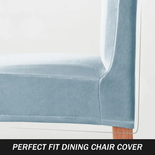 Miniatura 5 de Fundas elásticas para sillas de comedor, fundas de terciopelo suave para sillas Parson de comedor, fundas protectoras de asiento extraíbles
