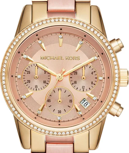 Miniatura 3 de Reloj Ritz de acero inoxidable para mujer de Michael Kors con cristal Topring.
