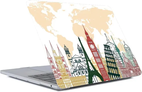 Miniatura 19 de Compatible con MacBook Air 13.3 pulgadas A1466/A1369, carcasa rígida de plástico para Mac Air 13.3 con Touch ID (2010-2017), montañas negras