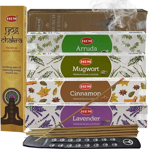Miniatura 8 de Arruda Masala - Paquete de varillas de incienso y soporte para quemador de incienso y trumiri para fragancia del hogar Insence Insiensos