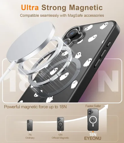 Miniatura 117 de Goodon para iPhone 15 Pro Max con protector de pantalla de privacidad, compatible con Magsafe, funda translúcida mate a prueba de golpes - Linda