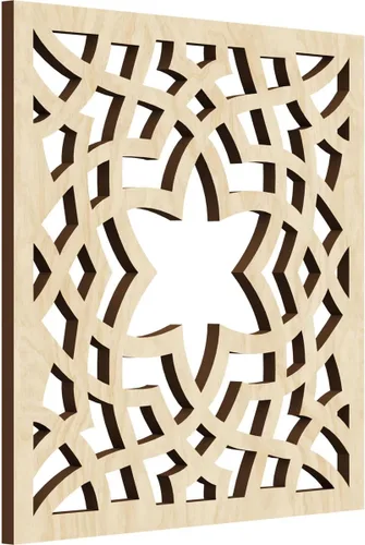 Miniatura 55 de París - Paneles de pared decorativos de madera con calado, extra pequeños, 7 3/8 pulgadas de ancho x 7 3/8 pulgadas de alto x 1/4 pulgadas de alto