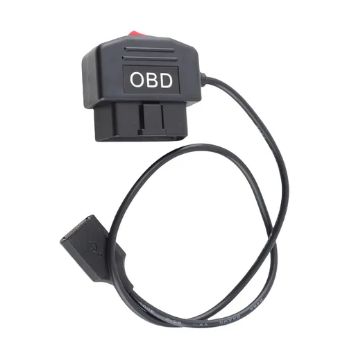 Miniatura 2 de Keenso Cable de alimentación OBD, 48cm/18.9in OBD Cable adaptador de corriente con botón de interruptor Acc Mode Protección de bajo voltaje
