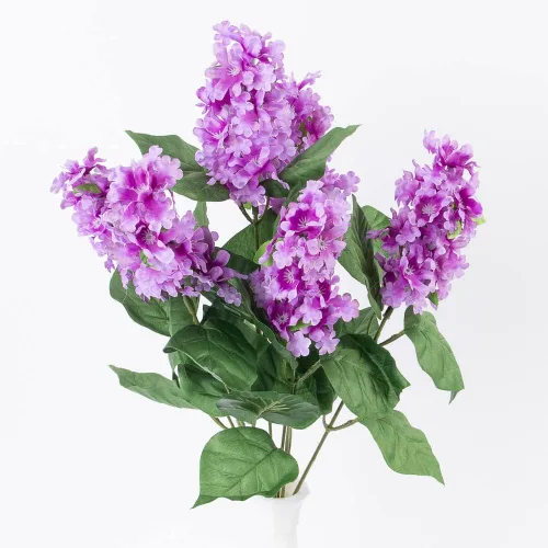 Miniatura 5 de Factory Direct Craft Arbusto lila artificial morado para arreglos florales de seda y exhibiciones de primavera (19 pulgadas)
