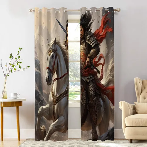 Miniatura 78 de Shrahala Abstract Pattern Geometric Blackout Window Curtains, Concentric Squares Thermal Insulated Curtains Grommet Long Drapes for Bedroom,Living