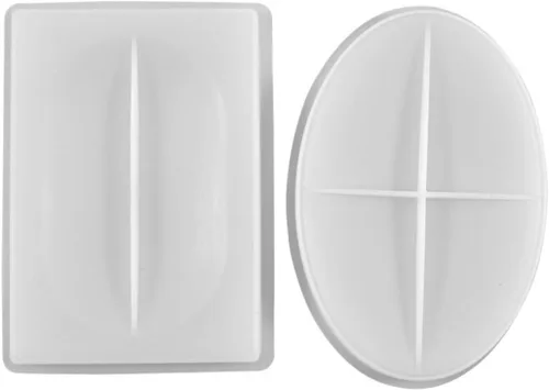 ARTIBETTER Moldes de resina, 2 piezas, jabonera de silicona, soporte para jabón de silicona, esponja, fregador, bandeja de joyería, moldes de