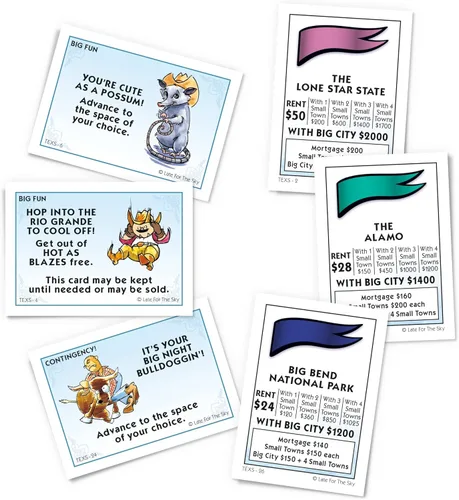 Miniatura 3 de Late for the Sky Texas-opoly Game, 96 meses a 9600 meses