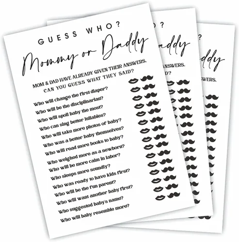 Miniatura 10 de Tarjetas de juego del alfabeto – Actividad de baby shower y recuerdos de fiesta (paquete de 30) – 5 x 7 pulgadas, estilo minimalista de doble cara