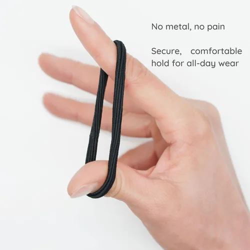 Miniatura 4 de Lazos para el cabello, 24 unidades, 0.197 pulgadas para cabello mediano, cómodos accesorios de algodón elástico para el cabello para mujeres, agarre