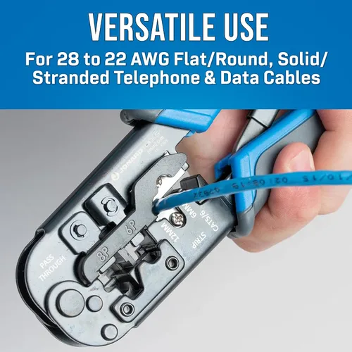 Miniatura 4 de Jonard Tools UC-4569 Herramienta modular de corte, tira y prensado todo en uno 6 en 1 para video, telecomunicaciones, comunicación de datos y más
