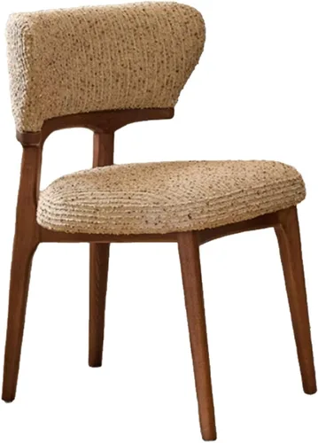 Miniatura 21 de Sillas de comedor retro, juego de sillas de comedor de madera, silla de cocina tapizada, silla de tocador de recepción, asiento sin brazos con Negro