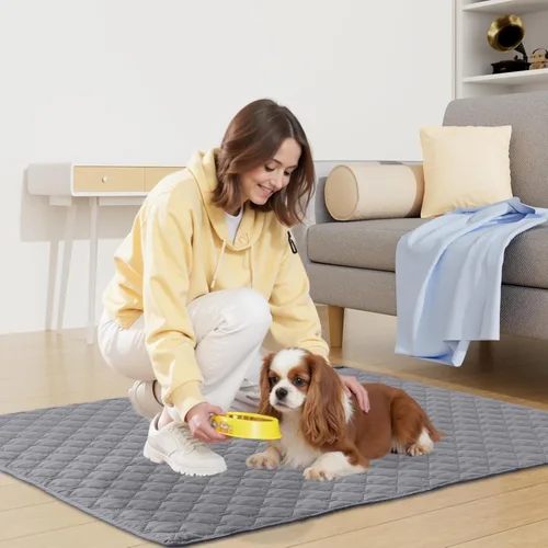 Miniatura 5 de Smiry Manta Impermeable para Cama de Perro, Manta Suave Reversible para Mascotas, Funda Lavable a Prueba de Fugas para Gatos y Perros para Sofá