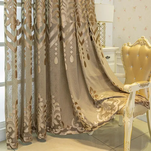 Miniatura 28 de VOGOL Cortinas/Cortinajes/Paneles/Tratamientos Personalizados Simples de Chenilla Jacquard Opacas Elegancia para Ventana para Dormitorio Sala