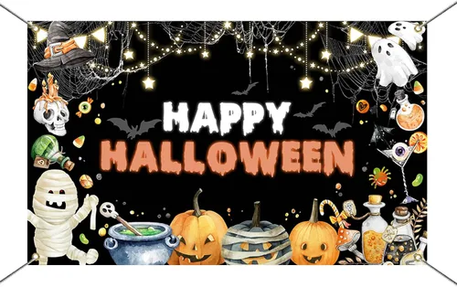 Miniatura 5 de Mocsicka Telón de fondo de Halloween para decoración de fiesta de Halloween, decoración de fiesta de Halloween, fondo para fotografía de Halloween