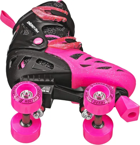 Miniatura 2 de Roller Derby Trac Star - Patines ajustables para niños, principiantes Pink Daisy