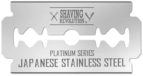 Miniatura 8 de SHAVING REVOLUTION Cuchillas de afeitar de doble filo, seguridad para hombre para afeitar, acero inoxidable japonés platino, un afeitado suave